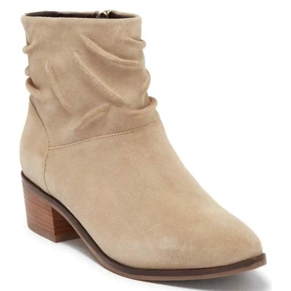 Nib Cole Haan Ankle Booties Maple WR Birch Beige Suede - Picture 1 of 12